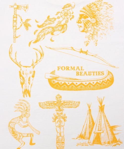 チチカカ(チチカカ)の「【ユニセックス】アウトドアコラージュプリントTシャツ(Tシャツ/カットソー・メンズ・ホワイト/イエロー・MEDIUM/LARGE)」の19枚目の写真