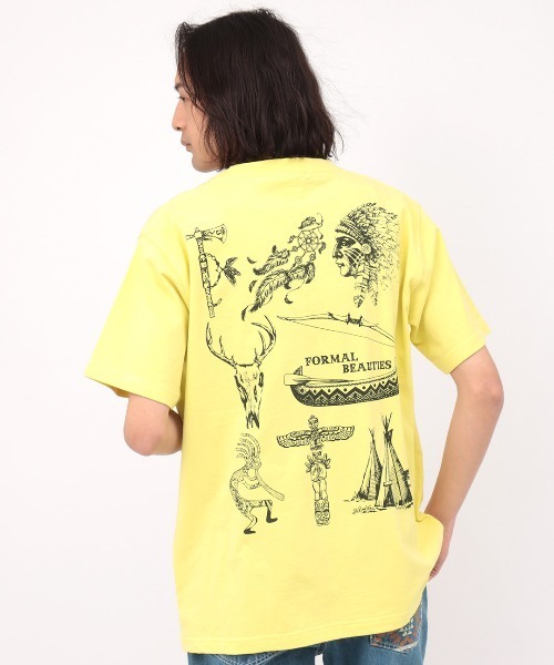 チチカカ(チチカカ)の「【ユニセックス】アウトドアコラージュプリントTシャツ(Tシャツ/カットソー・メンズ・ホワイト/イエロー・MEDIUM/LARGE)」の11枚目の写真