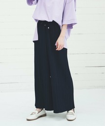 さらっとプリーツワイドパンツ