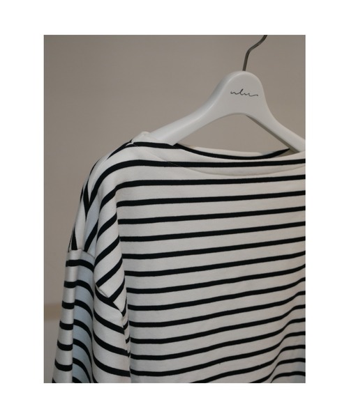 ulu(ウル)の「Original Box silhouette border long tshirt(Tシャツ/カットソー・レディース・ホワイト×ブラック・FREE)」の4枚目の写真