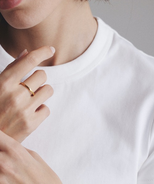 9ban(キューバン)の「【9ban】キューバン/ Texture ring(リング・レディース・ゴールド・#11/#13/#9)」の1枚目の写真