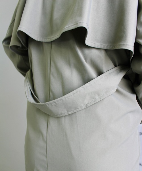 MLI'A(エムリア)の「フラップコート(トレンチコート・レディース・ベージュ/ライトカーキ・M)」の15枚目の写真