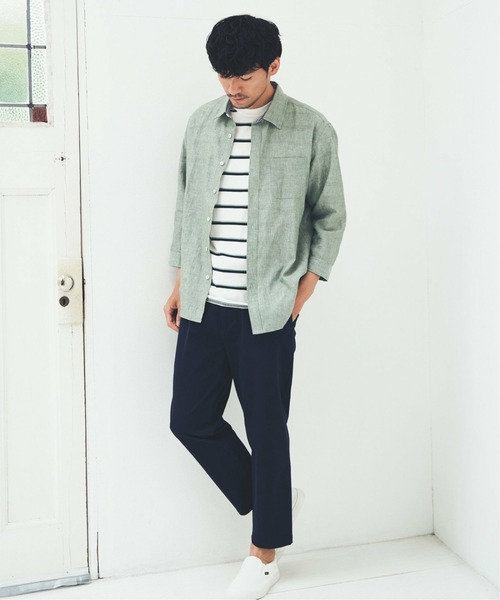 ikka（イッカ）の「EASY STRETCH イージーストレッチ 冷感アンクルパンツ（その他パンツ・メンズ・ダークオリーブ/ネイビー/ベージュ・S/M/L/XL）」の5枚目の写真