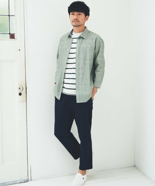 ikka（イッカ）の「EASY STRETCH イージーストレッチ 冷感アンクルパンツ（その他パンツ・メンズ・ダークオリーブ/ネイビー/ベージュ・S/M/L/XL）」の6枚目の写真
