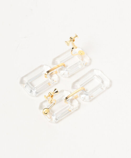 B:MING by BEAMS（ビーミングバイビームス）の「B:MING by BEAMS / クリア チェーン イヤリング（イヤリング・レディース・その他・ONE SIZE）」の2枚目の写真