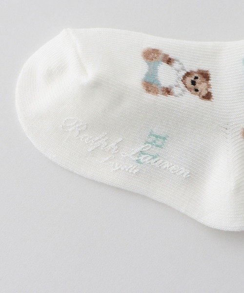 POLO RALPH LAUREN（ポロ ラルフ ローレン）の「RALPH LAUREN Layette Tossedベア総柄 ベビーソックス 04883173（ベビーシューズ/ベビーソックス・キッズ・グリーン系その他/ライトブルー/ライトピンク・S(9-11c)/M(11-13c)）」の5枚目の写真