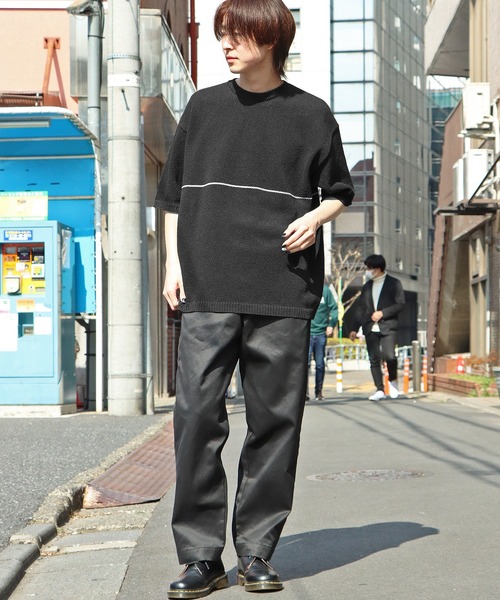 CAL O LINE(キャルオーライン)の「CAL O LINE/キャルオーライン LINE CREW-NECK KNIT ニット(ニット/セーター・メンズ・ブラック/オフホワイト・M/XL/L)」の19枚目の写真
