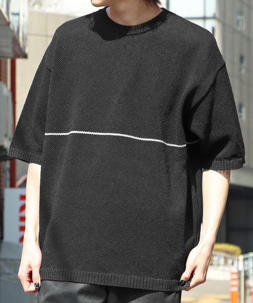 CAL O LINE(キャルオーライン)の「CAL O LINE/キャルオーライン LINE CREW-NECK KNIT ニット(ニット/セーター・メンズ・ブラック/オフホワイト・M/XL/L)」の17枚目の写真