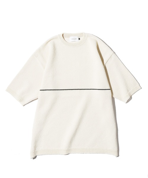 CAL O LINE(キャルオーライン)の「CAL O LINE/キャルオーライン LINE CREW-NECK KNIT ニット(ニット/セーター・メンズ・ブラック/オフホワイト・M/XL/L)」の12枚目の写真