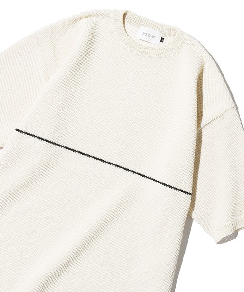 CAL O LINE(キャルオーライン)の「CAL O LINE/キャルオーライン LINE CREW-NECK KNIT ニット(ニット/セーター・メンズ・ブラック/オフホワイト・M/XL/L)」の13枚目の写真