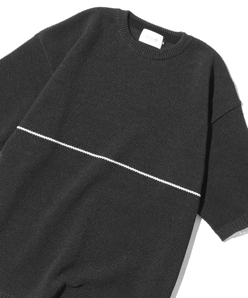 CAL O LINE(キャルオーライン)の「CAL O LINE/キャルオーライン LINE CREW-NECK KNIT ニット(ニット/セーター・メンズ・ブラック/オフホワイト・M/XL/L)」の14枚目の写真