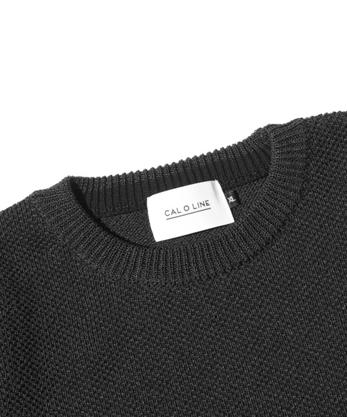 CAL O LINE(キャルオーライン)の「CAL O LINE/キャルオーライン LINE CREW-NECK KNIT ニット(ニット/セーター・メンズ・ブラック/オフホワイト・M/XL/L)」の5枚目の写真