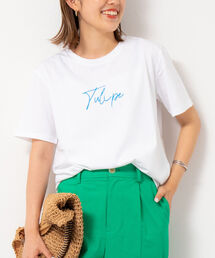 フラワープリントTシャツ