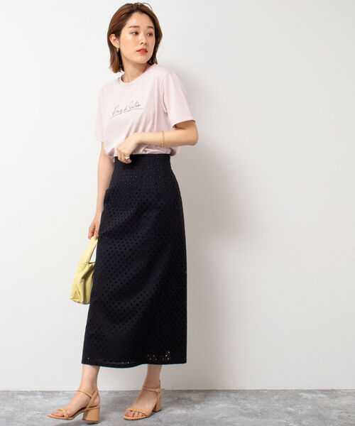 NOLLEY’S（ノーリーズ）の「フラワープリントTシャツ（Tシャツ/カットソー・レディース・チャコールグレー/ホワイト系その他4/ホワイト系その他5/ホワイト/サーモンピンク/ホワイト系その他2/ダークグリーン/ブラック・38）」の9枚目の写真