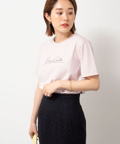NOLLEY’S（ノーリーズ）の「フラワープリントTシャツ（Tシャツ/カットソー・レディース・チャコールグレー/ホワイト系その他4/ホワイト系その他5/ホワイト/サーモンピンク/ホワイト系その他2/ダークグリーン/ブラック・38）」の10枚目の写真