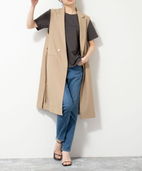 NOLLEY’S（ノーリーズ）の「フラワープリントTシャツ（Tシャツ/カットソー・レディース・チャコールグレー/ホワイト系その他4/ホワイト系その他5/ホワイト/サーモンピンク/ホワイト系その他2/ダークグリーン/ブラック・38）」の12枚目の写真