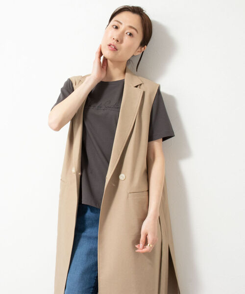 NOLLEY’S（ノーリーズ）の「フラワープリントTシャツ（Tシャツ/カットソー・レディース・チャコールグレー/ホワイト系その他4/ホワイト系その他5/ホワイト/サーモンピンク/ホワイト系その他2/ダークグリーン/ブラック・38）」の17枚目の写真