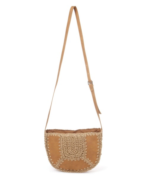 studio CLIP（スタディオクリップ）の「パッチワーク編みショルダーバッグ（ショルダーバッグ・レディース・ブラウン/グレー・FREE）」の12枚目の写真