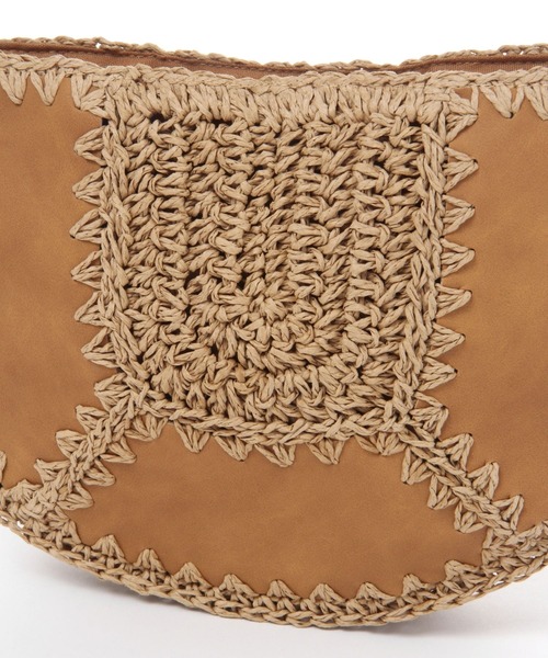 studio CLIP（スタディオクリップ）の「パッチワーク編みショルダーバッグ（ショルダーバッグ・レディース・ブラウン/グレー・FREE）」の15枚目の写真