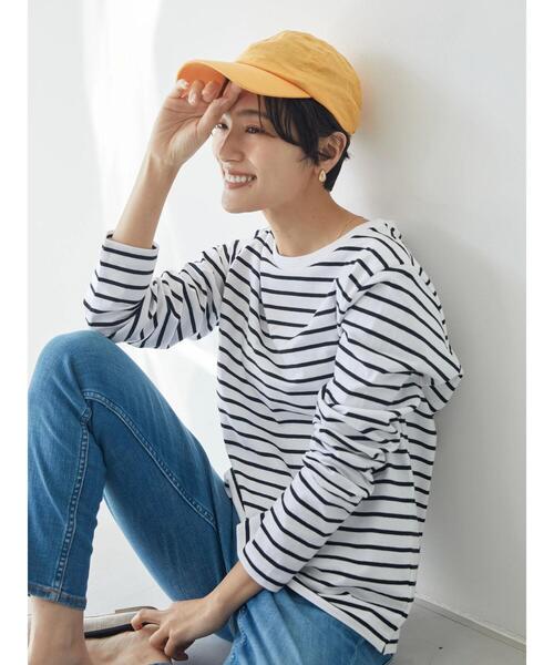 AMERICAN HOLIC(アメリカンホリック)の「タックリブクルーネックカットプルオーバー(Tシャツ/カットソー・レディース・オフホワイト/その他7・S/M/L)」の6枚目の写真
