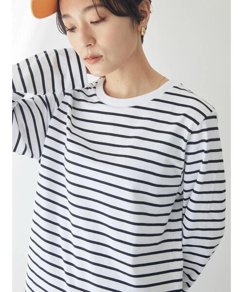 AMERICAN HOLIC(アメリカンホリック)の「タックリブクルーネックカットプルオーバー(Tシャツ/カットソー・レディース・オフホワイト/その他7・S/M/L)」の9枚目の写真