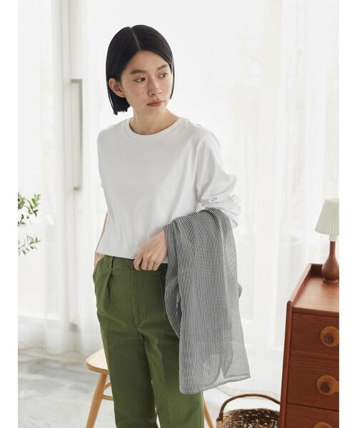AMERICAN HOLIC(アメリカンホリック)の「タックリブクルーネックカットプルオーバー(Tシャツ/カットソー・レディース・オフホワイト/その他7・S/M/L)」の12枚目の写真