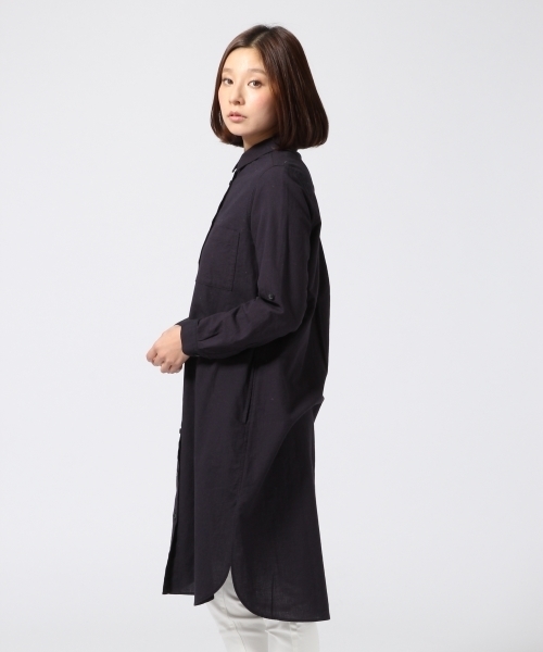 LEPSIM（レプシィム）の「シャツワンピコート　560246（その他アウター・レディース・オフホワイト/ネイビー/ストライプ・LARGE/MEDIUM）」の14枚目の写真