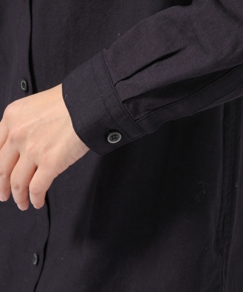 LEPSIM（レプシィム）の「シャツワンピコート　560246（その他アウター・レディース・オフホワイト/ネイビー/ストライプ・LARGE/MEDIUM）」の10枚目の写真