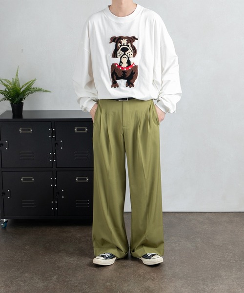 kutir（クティール）の「センタープレスワイドスラックス（スラックス・メンズ・ブラック/ブルー/グリーン/グレイッシュブルー・SMALL/MEDIUM/LARGE）」の15枚目の写真