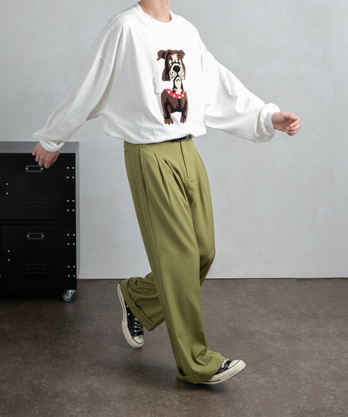 kutir（クティール）の「センタープレスワイドスラックス（スラックス・メンズ・ブラック/ブルー/グリーン/グレイッシュブルー・SMALL/MEDIUM/LARGE）」の16枚目の写真