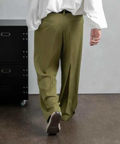 kutir（クティール）の「センタープレスワイドスラックス（スラックス・メンズ・ブラック/ブルー/グリーン/グレイッシュブルー・SMALL/MEDIUM/LARGE）」の20枚目の写真