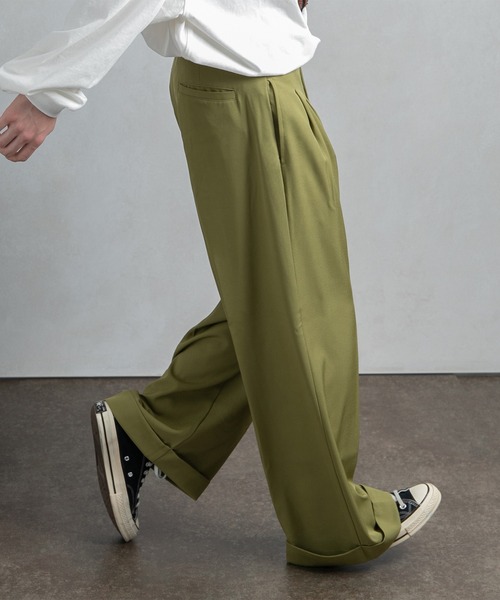 kutir（クティール）の「センタープレスワイドスラックス（スラックス・メンズ・ブラック/ブルー/グリーン/グレイッシュブルー・SMALL/MEDIUM/LARGE）」の19枚目の写真