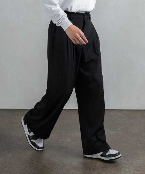 kutir（クティール）の「センタープレスワイドスラックス（スラックス・メンズ・ブラック/ブルー/グリーン/グレイッシュブルー・SMALL/MEDIUM/LARGE）」の8枚目の写真