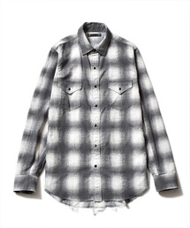 MINEDENIM | Smoky Ombre Check Western SH(シャツ/ブラウス)
