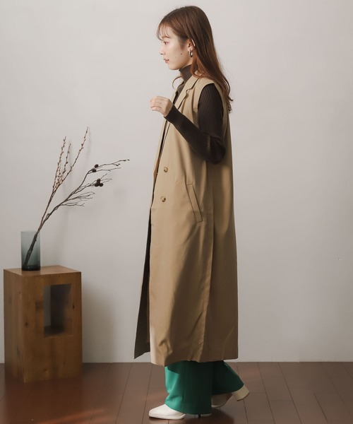 SENSE OF PLACE by URBAN RESEARCH（センスオブプレイスバイアーバンリサーチ）の「テーラードジレ（ベスト・レディース・ブラック/ベージュ・ONE）」の5枚目の写真