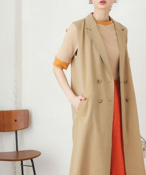 SENSE OF PLACE by URBAN RESEARCH（センスオブプレイスバイアーバンリサーチ）の「テーラードジレ（ベスト・レディース・ブラック/ベージュ・ONE）」の17枚目の写真