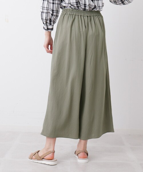 DRESKIP（ドレスキップ）の「◆【接触冷感】イージーワイドパンツ（その他パンツ・レディース・ダークグリーン/ネイビー/カーキ/レモンイエロー・02/03/04）」の6枚目の写真