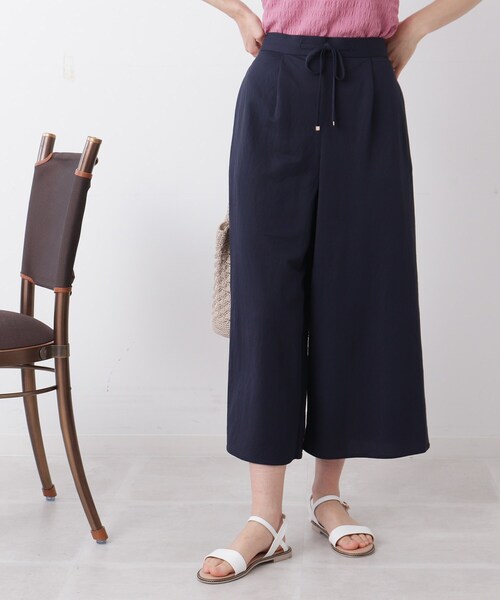 DRESKIP（ドレスキップ）の「◆【接触冷感】イージーワイドパンツ（その他パンツ・レディース・ダークグリーン/ネイビー/カーキ/レモンイエロー・02/03/04）」の11枚目の写真