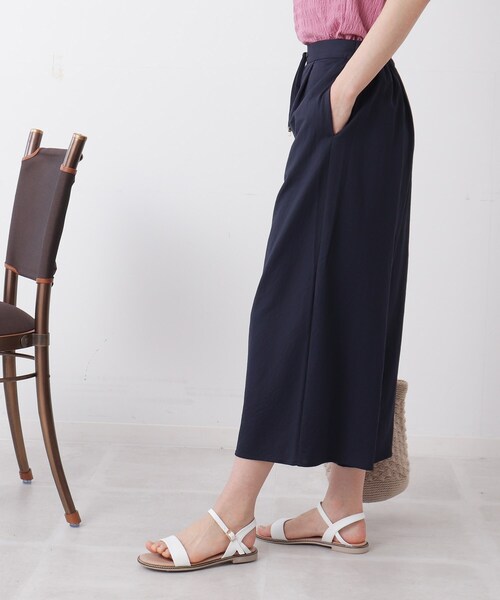 DRESKIP（ドレスキップ）の「◆【接触冷感】イージーワイドパンツ（その他パンツ・レディース・ダークグリーン/ネイビー/カーキ/レモンイエロー・02/03/04）」の12枚目の写真