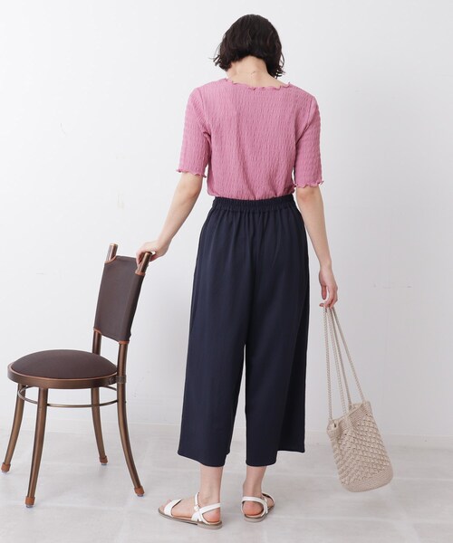 DRESKIP（ドレスキップ）の「◆【接触冷感】イージーワイドパンツ（その他パンツ・レディース・ダークグリーン/ネイビー/カーキ/レモンイエロー・02/03/04）」の16枚目の写真