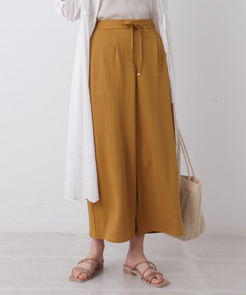 DRESKIP（ドレスキップ）の「◆【接触冷感】イージーワイドパンツ（その他パンツ・レディース・ダークグリーン/ネイビー/カーキ/レモンイエロー・02/03/04）」の20枚目の写真