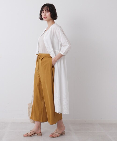 DRESKIP（ドレスキップ）の「◆【接触冷感】イージーワイドパンツ（その他パンツ・レディース・ダークグリーン/ネイビー/カーキ/レモンイエロー・02/03/04）」の21枚目の写真