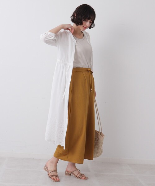 DRESKIP（ドレスキップ）の「◆【接触冷感】イージーワイドパンツ（その他パンツ・レディース・ダークグリーン/ネイビー/カーキ/レモンイエロー・02/03/04）」の22枚目の写真