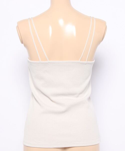 notch.(ノッチ)の「テレコカップ付きキャミソール(キャミソール・レディース・ブラック/エメラルド/オフホワイト/ブラウン・M)」の6枚目の写真