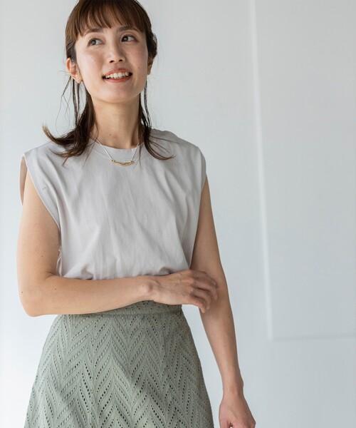 THE SHOP TK (ザ ショップ ティーケー )の「◆【S~XLサイズ展開】フレンチスリーブカットソー(Tシャツ/カットソー・レディース・ブラック/ライトベージュ/レンガ/レモンイエロー/ホワイト系/ブラウン系・11/12/13/14)」の5枚目の写真