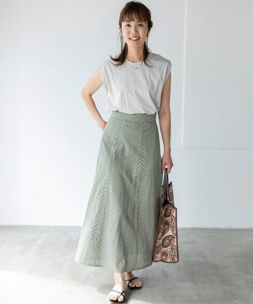 THE SHOP TK (ザ ショップ ティーケー )の「◆【S~XLサイズ展開】フレンチスリーブカットソー(Tシャツ/カットソー・レディース・ブラック/ライトベージュ/レンガ/レモンイエロー/ホワイト系/ブラウン系・11/12/13/14)」の12枚目の写真