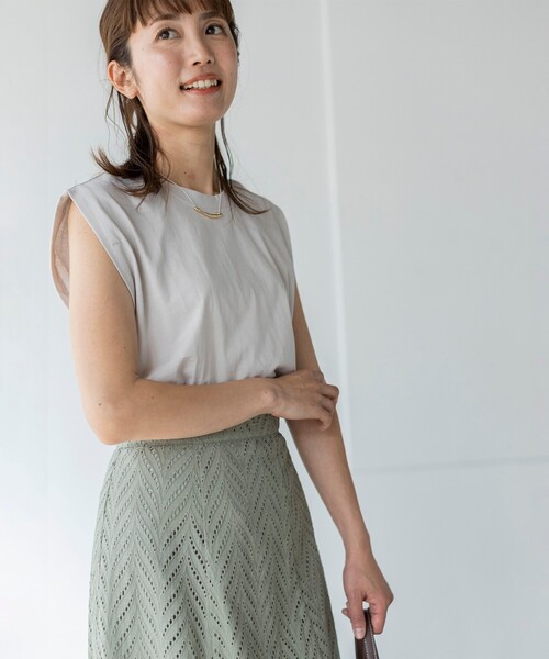 THE SHOP TK (ザ ショップ ティーケー )の「◆【S~XLサイズ展開】フレンチスリーブカットソー(Tシャツ/カットソー・レディース・ブラック/ライトベージュ/レンガ/レモンイエロー/ホワイト系/ブラウン系・11/12/13/14)」の14枚目の写真