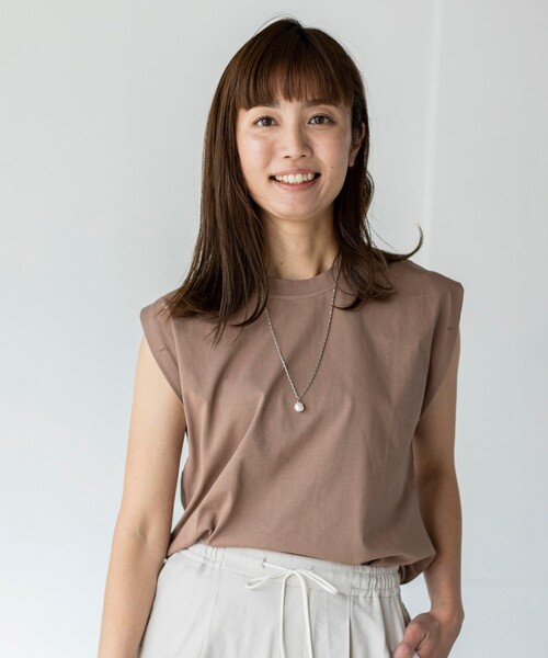 THE SHOP TK (ザ ショップ ティーケー )の「◆【S~XLサイズ展開】フレンチスリーブカットソー(Tシャツ/カットソー・レディース・ブラック/ライトベージュ/レンガ/レモンイエロー/ホワイト系/ブラウン系・11/12/13/14)」の21枚目の写真