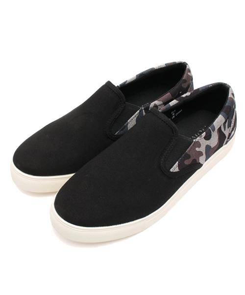 VENCEEXCHANGE（ヴァンスエクスチェンジ）の「迷彩コンビスリッポン                （スリッポン・メンズ・ブラック/ブルー・LARGE/MEDIUM）」の2枚目の写真