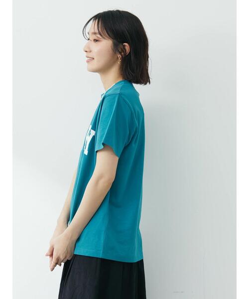 Green　Parks（グリーンパークス）の「カレッジロゴ半袖Tシャツ（Tシャツ/カットソー・レディース・ピンク/オフホワイト/ブルー・FREE）」の7枚目の写真